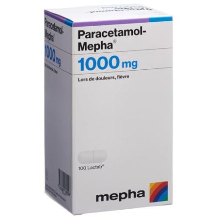 Paracetamol-Mepha Lactab 1000 mg Ds 100 pcs - PrimeCare Global