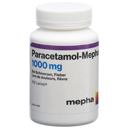 Paracetamol-Mepha Lactab 1000 mg Ds 100 pcs - PrimeCare Global