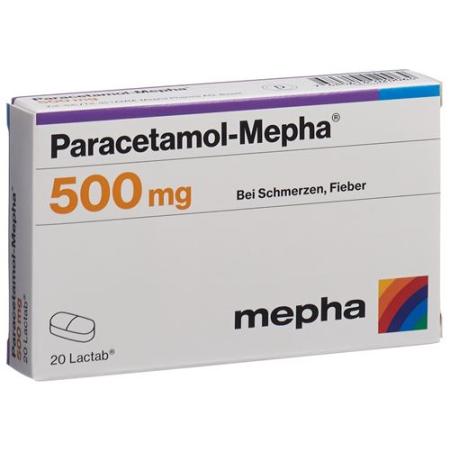 Paracetamol-Mepha Lactab 500 mg 20 pcs - PrimeCare Global