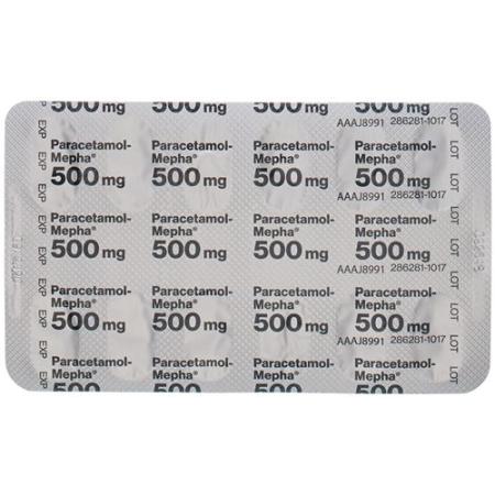 Paracetamol-Mepha Lactab 500 mg 100 pcs - PrimeCare Global