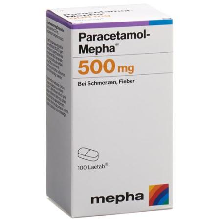 Paracetamol-Mepha Lactab 500 mg Ds 100 pcs - PrimeCare Global