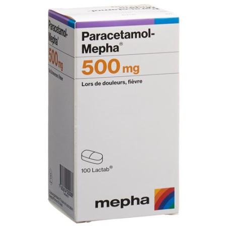 Paracetamol-Mepha Lactab 500 mg Ds 100 pcs - PrimeCare Global