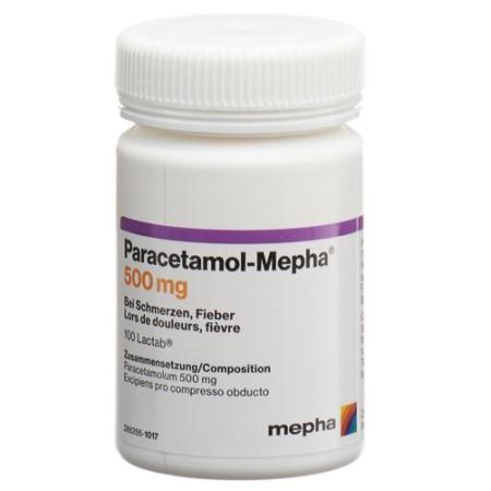 Paracetamol-Mepha Lactab 500 mg Ds 100 pcs - PrimeCare Global