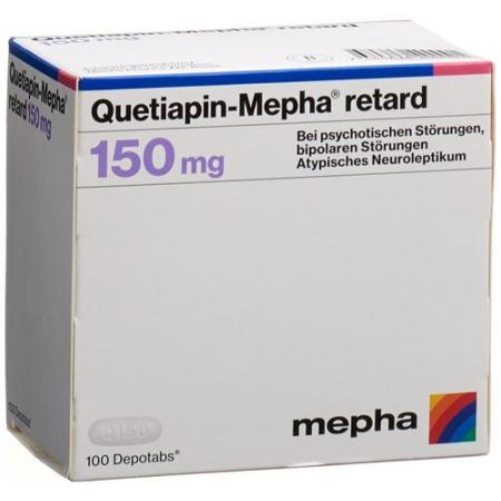 Quetiapin-Mepha retard Depotabs 150 mg 100 pieces - PrimeCare Global