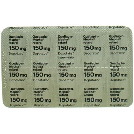 Quetiapin-Mepha retard Depotabs 150 mg 100 pieces - PrimeCare Global