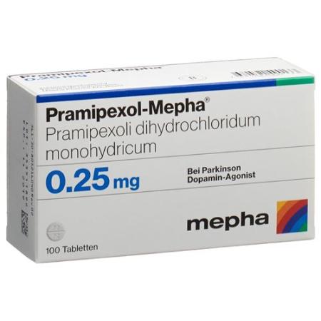 Pramipexol-Mepha Tabl 0.25 mg 100 pcs - PrimeCare Global