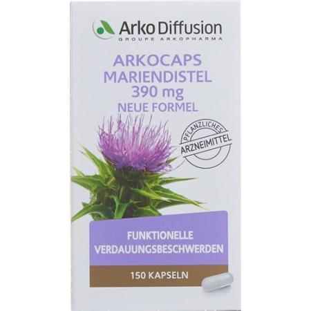Arkocaps milk thistle caps 390 mg new formula Ds 150 pcs - PrimeCare Global