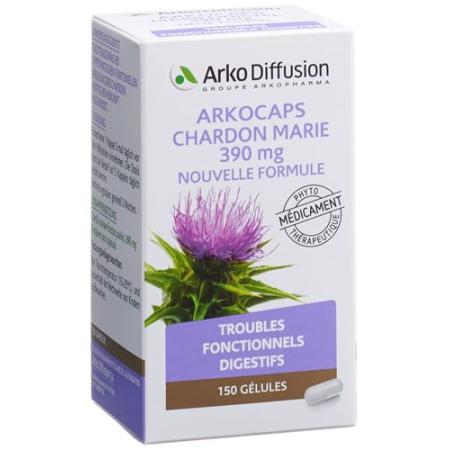 Arkocaps milk thistle caps 390 mg new formula Ds 150 pcs - PrimeCare Global