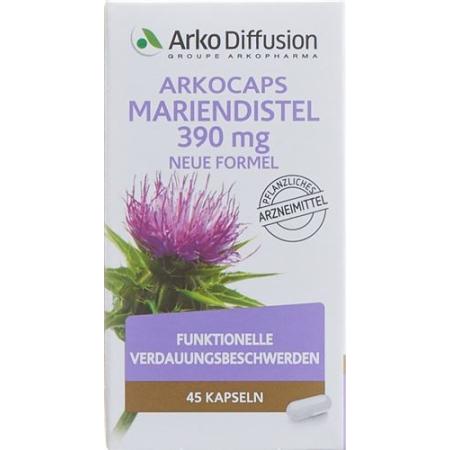 Arkocaps milk thistle caps 390 mg new formula Ds 45 pcs - PrimeCare Global