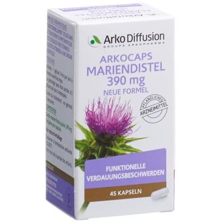 Arkocaps milk thistle caps 390 mg new formula Ds 45 pcs - PrimeCare Global