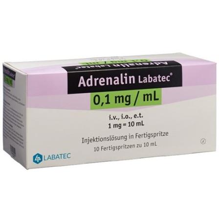 Adrenalin Labatec Inj L&ouml;s 1 mg/10ml 10 Fertspr 10 ml - PrimeCare Global
