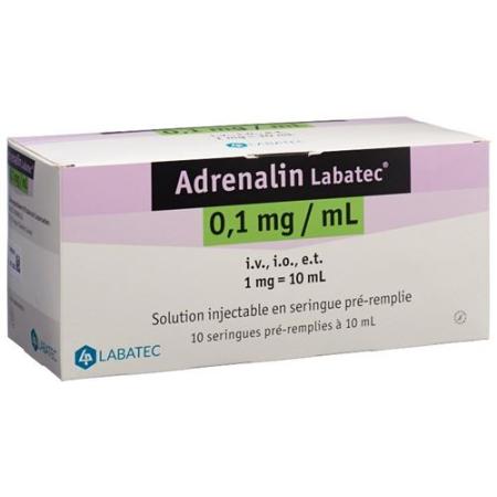 Adrenalin Labatec Inj L&ouml;s 1 mg/10ml 10 Fertspr 10 ml - PrimeCare Global
