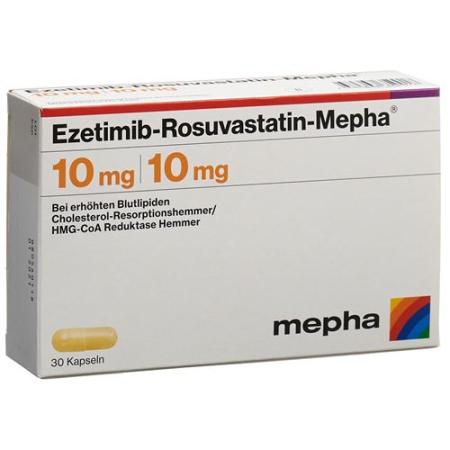 Ezetimibe Rosuvastatin Mepha Kaps 10 mg/10 mg 90 pcs - PrimeCare Global
