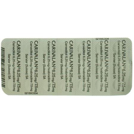 Carivalan Filmtablet 6.25mg/7.5mg 56 pcs - PrimeCare Global