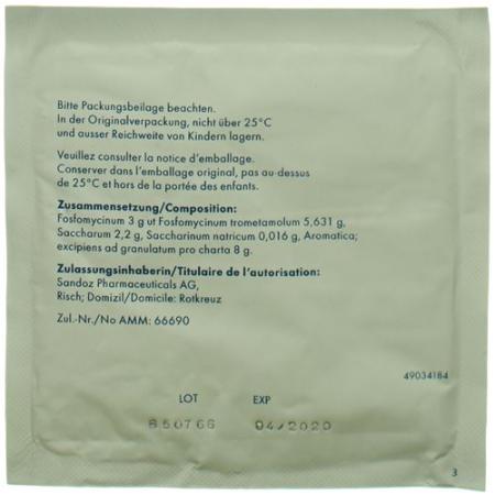 Fosfomycin Sandoz Gran 3g Bag - PrimeCare Global