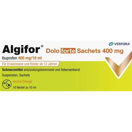 Algifor Dolo forte Susp 400 mg/10ml 10 bags 10 ml - PrimeCare Global