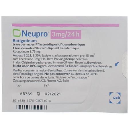 Neupro Matrixpfl 3 mg/24h bag 7 pcs - PrimeCare Global