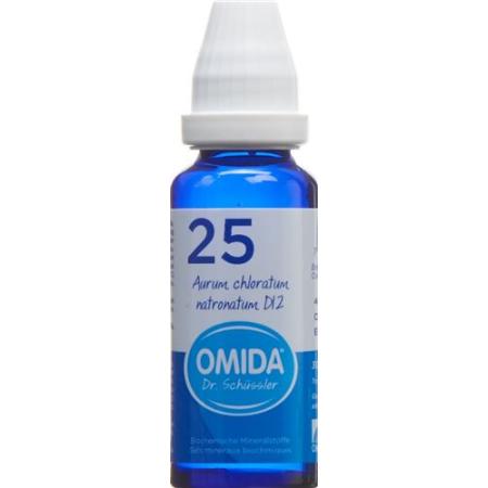 Omida Schuessler No. 25 Aurum chloratum natronatum Dil D12 bottle 30 m - PrimeCare Global