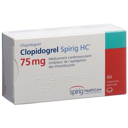 Clopidogrel Spirig HC film tablets 75 mg 84 pcs - PrimeCare Global