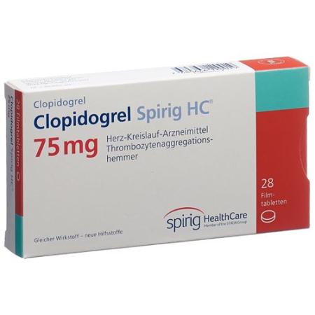 Clopidogrel Spirig HC film tablets 75 mg 28 pcs - PrimeCare Global