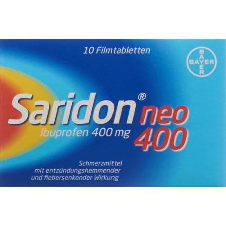 Saridon neo film-coated tablets 400 mg 10 pcs - PrimeCare Global