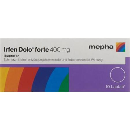 Irfen Dolo forte Lactab 400 mg 10 pcs - PrimeCare Global
