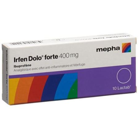 Irfen Dolo forte Lactab 400 mg 10 pcs - PrimeCare Global