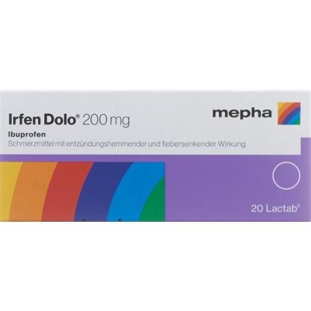 Irfen Dolo Lactab 200 mg 20 pcs - PrimeCare Global