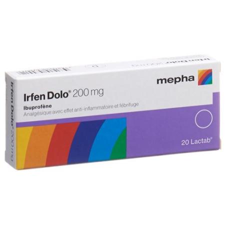 Irfen Dolo Lactab 200 mg 20 pcs - PrimeCare Global