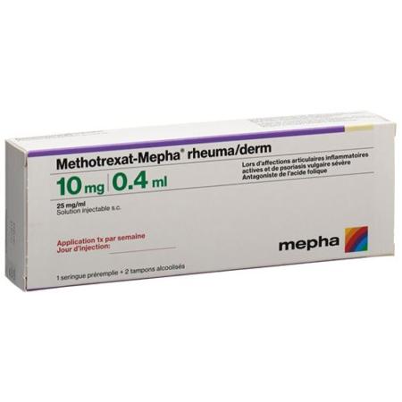 Methotrexat-Mepha rheuma/derm Inj L&ouml;s 10 mg/0.4ml Fertspr - PrimeCare Global