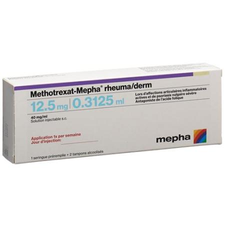 Methotrexat-Mepha rheuma/derm Inj L&ouml;s 12.5 mg/0.3125ml Fertspr - PrimeCare Global