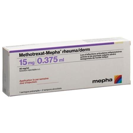 Methotrexat-Mepha rheuma/derm Inj L&ouml;s 15 mg/0.375ml Fertspr - PrimeCare Global