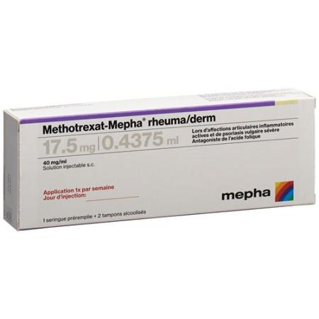 Methotrexat-Mepha rheuma/derm Inj L&ouml;s 17.5 mg/0.4375ml Fertspr - PrimeCare Global