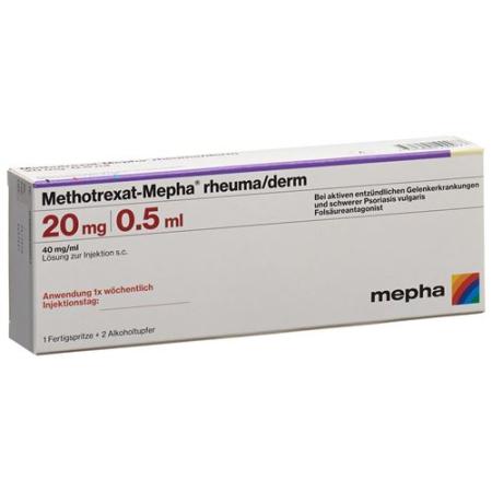 Methotrexat-Mepha rheuma/derm Inj L&ouml;s 20 mg/0.5ml Fertspr - PrimeCare Global