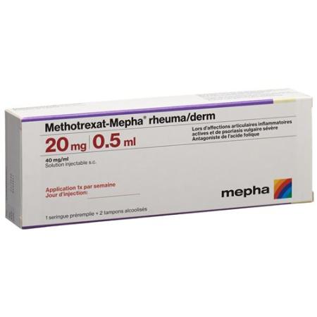 Methotrexat-Mepha rheuma/derm Inj L&ouml;s 20 mg/0.5ml Fertspr - PrimeCare Global