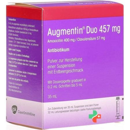 Augmentin Duo Pulver 457 mg Suspension Flasche 35 ml - PrimeCare Global