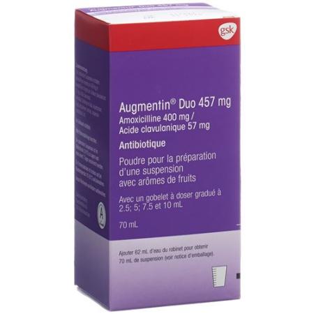 Augmentin Duo Pulver 457 mg Suspension Flasche 70 ml - PrimeCare Global