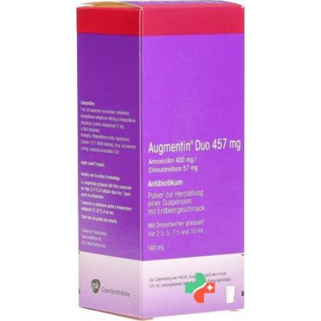 Augmentin Duo Pulver 457 mg Suspension Flasche 140 ml - PrimeCare Global