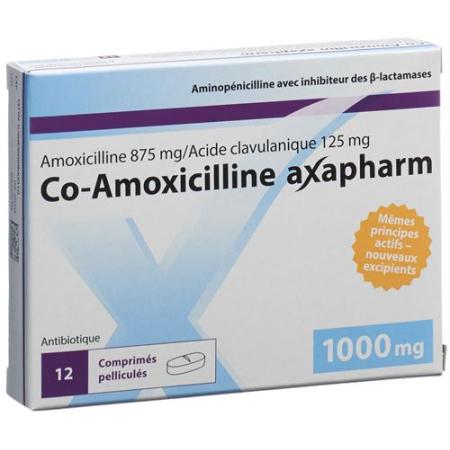 Co-Amoxicillin Axapharm Filmtabl 1000 mg 12 pcs - PrimeCare Global