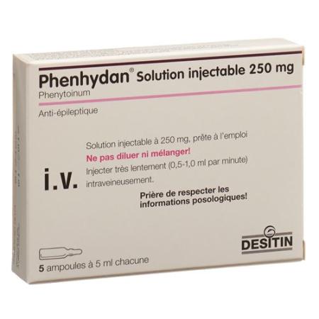 Phenhydan Inj L&ouml;s 250 mg/5ml i.v. 5amp 5ml - PrimeCare Global