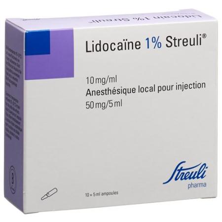 Lidocain Streuli 1% Inj L&ouml;s 50 mg/5ml (ampoules) 10 Amp 5 ml - PrimeCare Global
