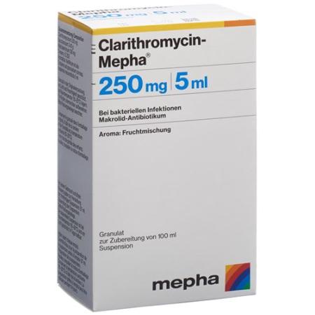 Clarithromycin-Mepha Gran 250 mg/5ml for making a suspension - PrimeCare Global