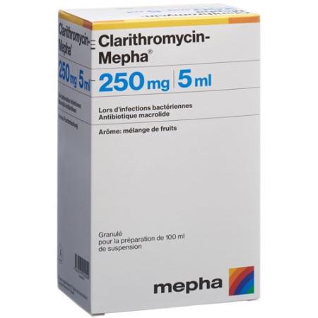 Clarithromycin-Mepha Gran 250 mg/5ml for making a suspension - PrimeCare Global