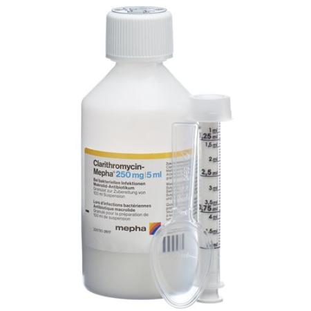 Clarithromycin-Mepha Gran 250 mg/5ml for making a suspension - PrimeCare Global