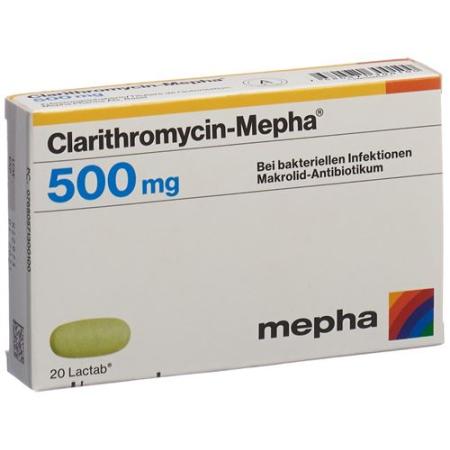 Clarithromycin-Mepha Lactab 500 mg 20 pcs - PrimeCare Global