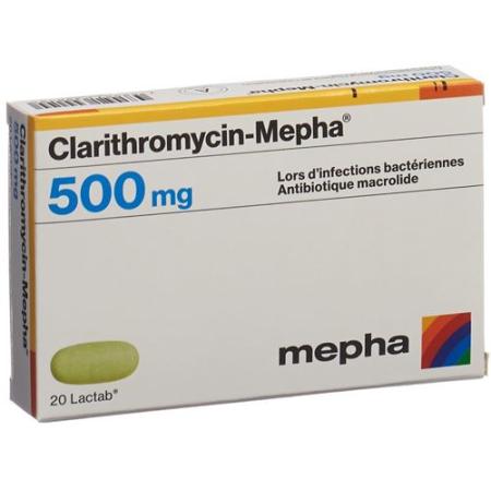 Clarithromycin-Mepha Lactab 500 mg 20 pcs - PrimeCare Global