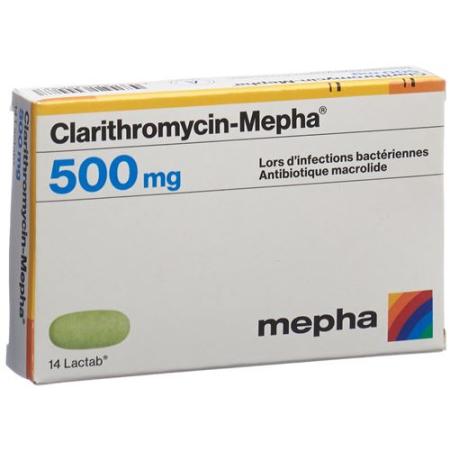 Clarithromycin-Mepha Lactab 500 mg 30 pcs - PrimeCare Global