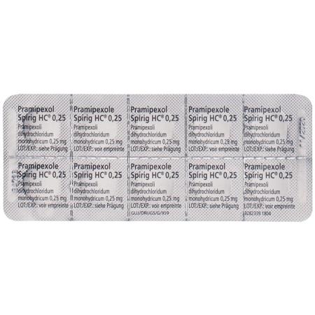 Pramipexole Spirig HC Tabl 0.25 mg 100 pcs - PrimeCare Global