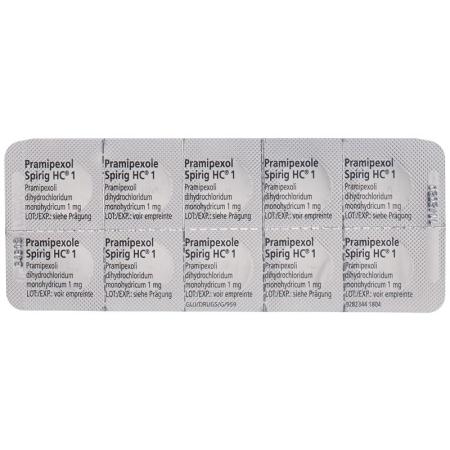Pramipexole Spirig HC Tabl 1 mg 100 pcs - PrimeCare Global