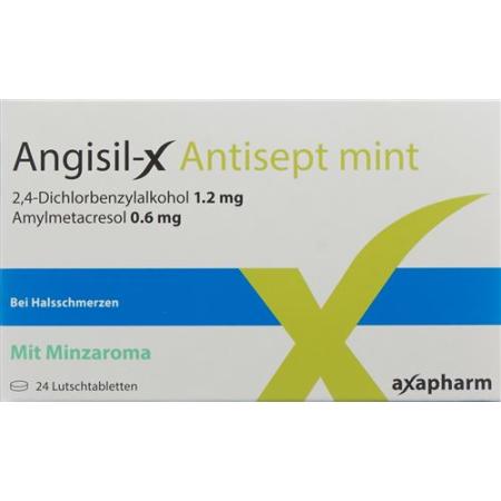 Angisil-X Antisept lozenges mint 24 pcs - PrimeCare Global